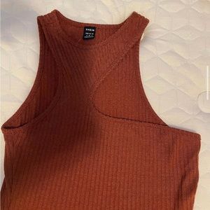 Brown/orange crop top size small